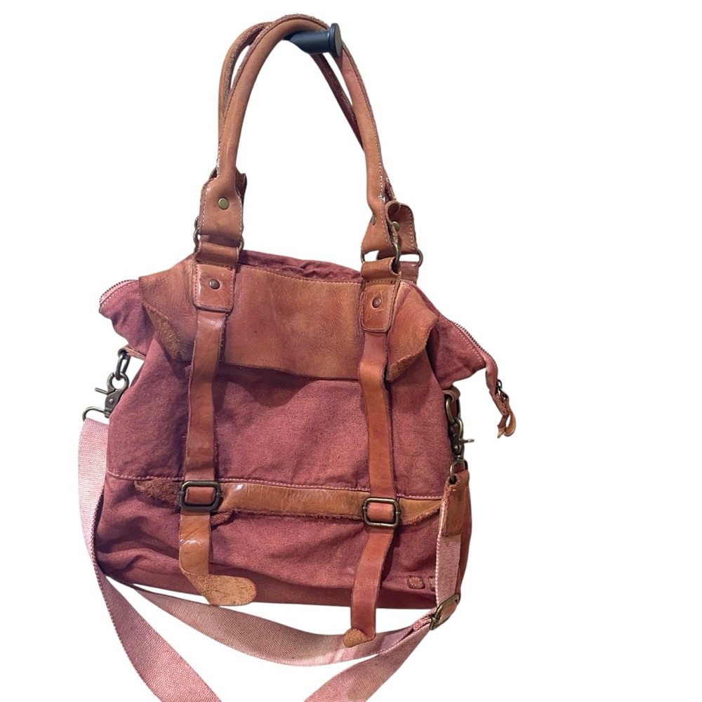 Bed Stu Rustic Red and Tan Tote